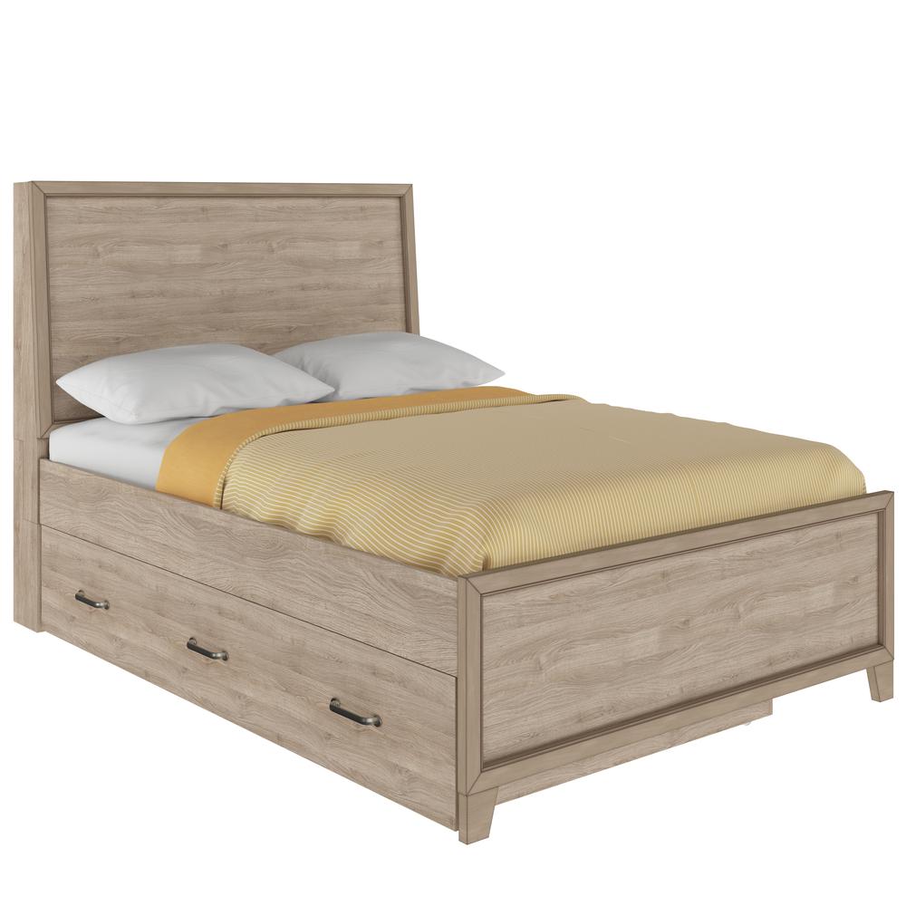 Kids Full Panel Bed in River Birch Brown. Picture 6