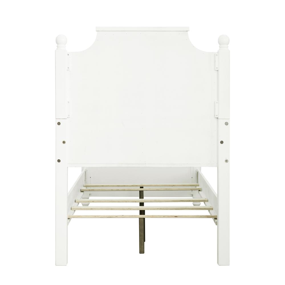 Savannah Twin Poster Bed - White Finish. Picture 5