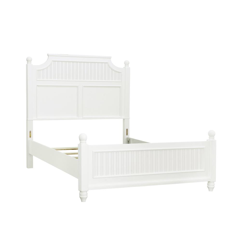 Savannah Queen Poster Bed - White Finish. Picture 3