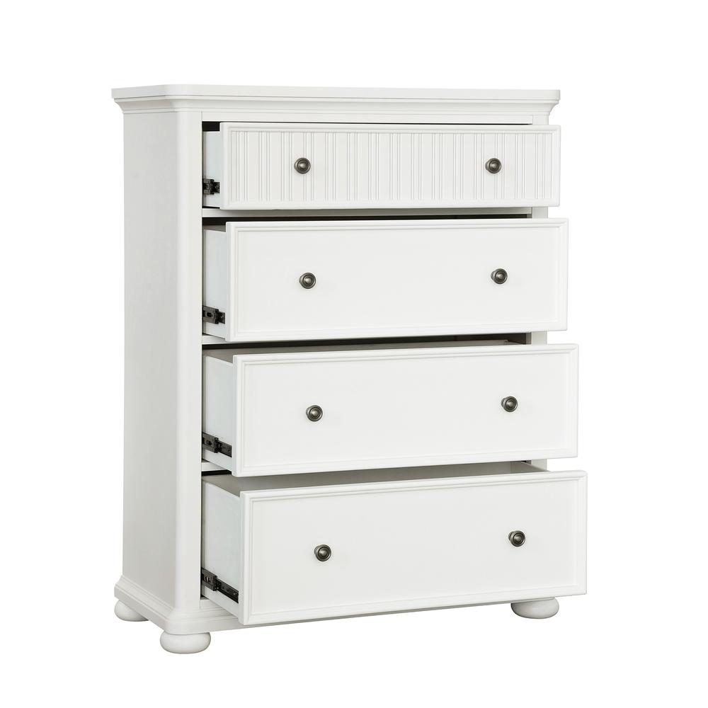 Savannah 4-Drawer Chest - White Finish. Picture 3