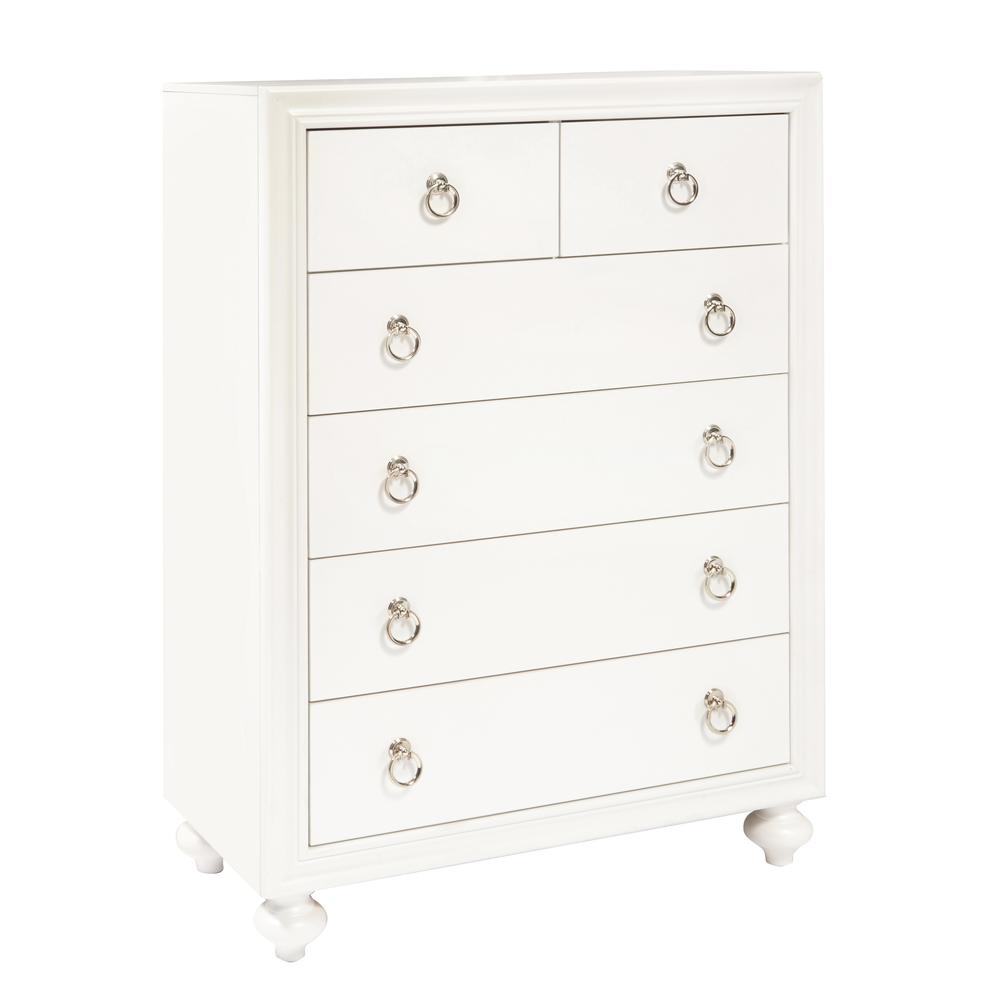 Bella Youth  Six Drawer Chest in White. Picture 3