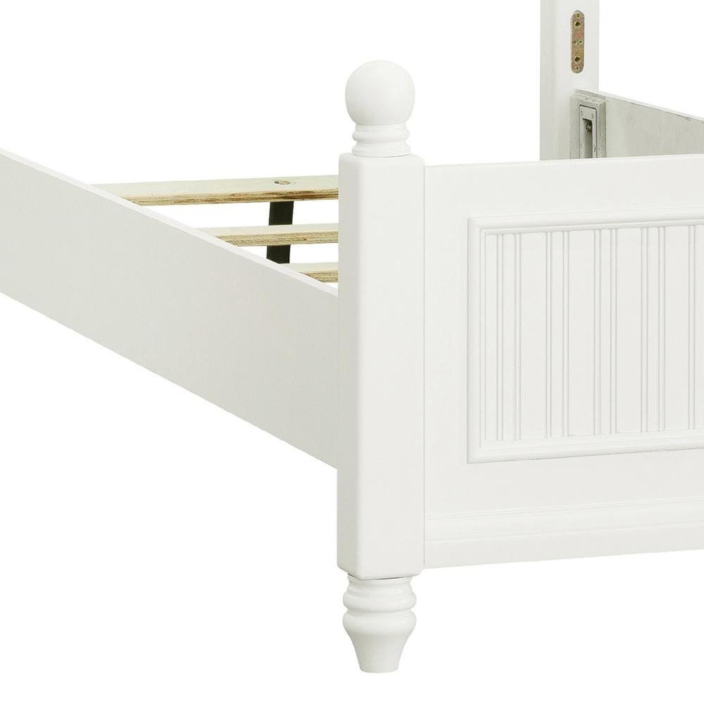 Savannah Twin Poster Bed - White Finish. Picture 7