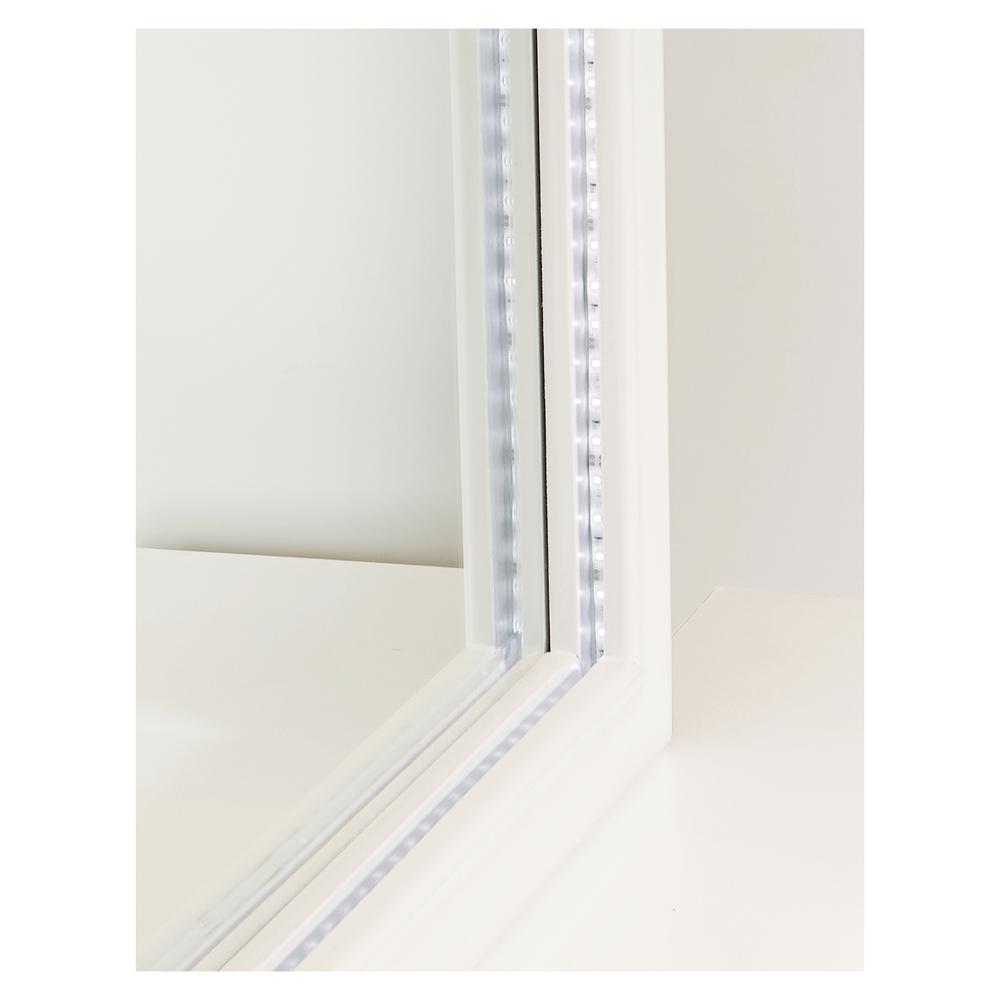 Framed Dresser Mirror with LED Lighting. Picture 6