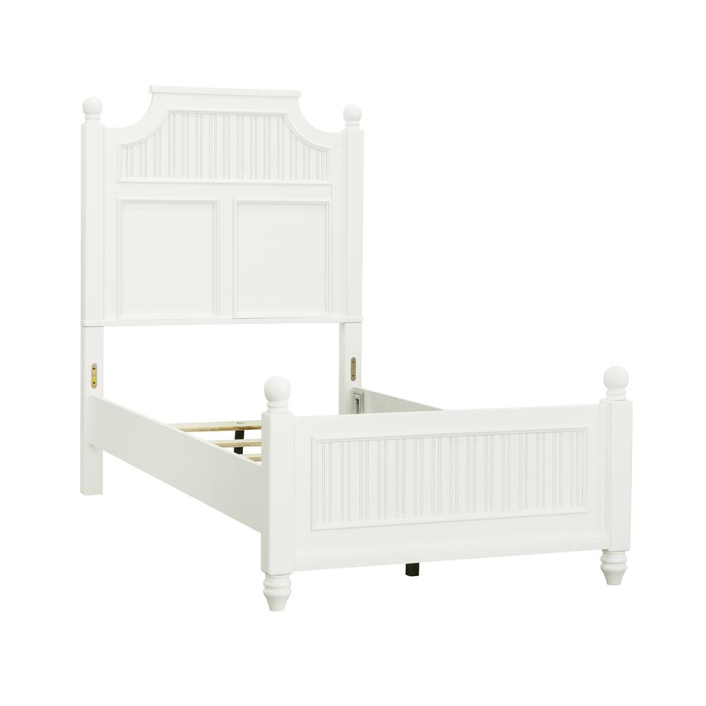Savannah Twin Poster Bed - White Finish. Picture 4