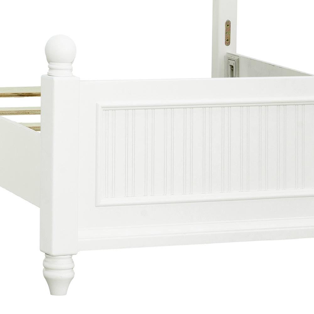 Savannah Queen Poster Bed - White Finish. Picture 6