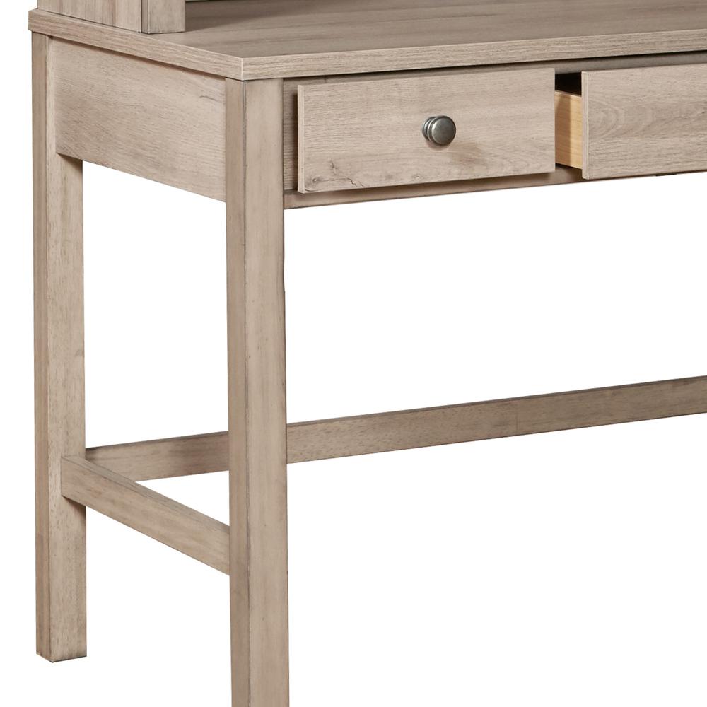 Kids Three Drawer USB Charging Desk in River Birch Brown. Picture 7