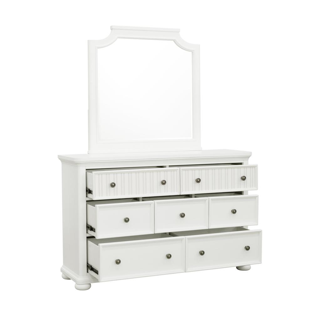 Savannah 7-Drawer Dresser - White Finish. Picture 4