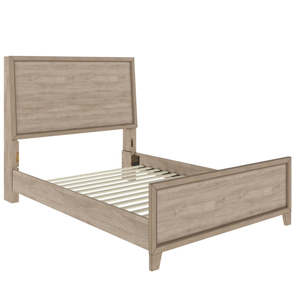 Kids Full Panel Bed in River Birch Brown. Picture 5