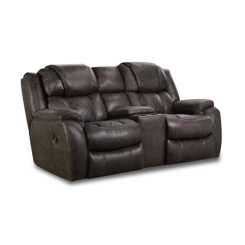 Rayna Reclining Console Loveseat. Picture 1
