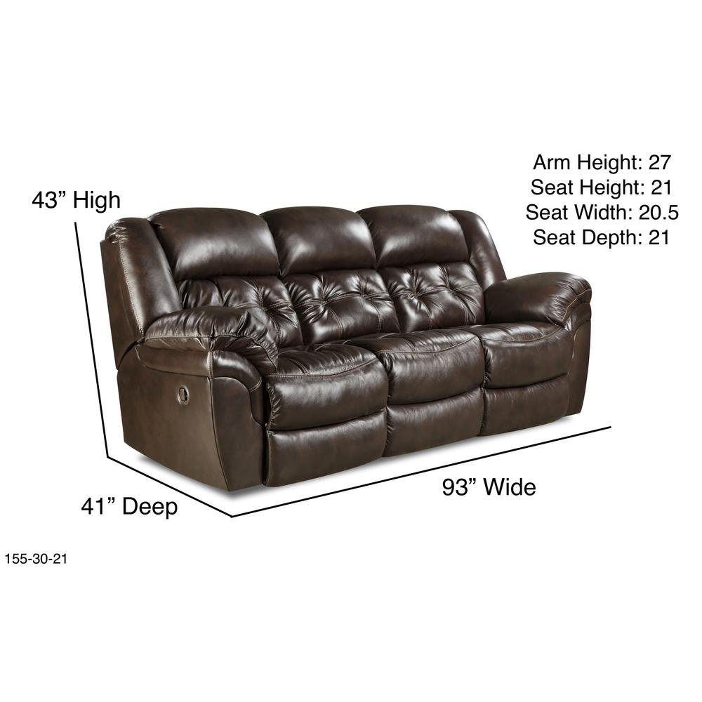 Denver Double Reclining Sofa. Picture 2