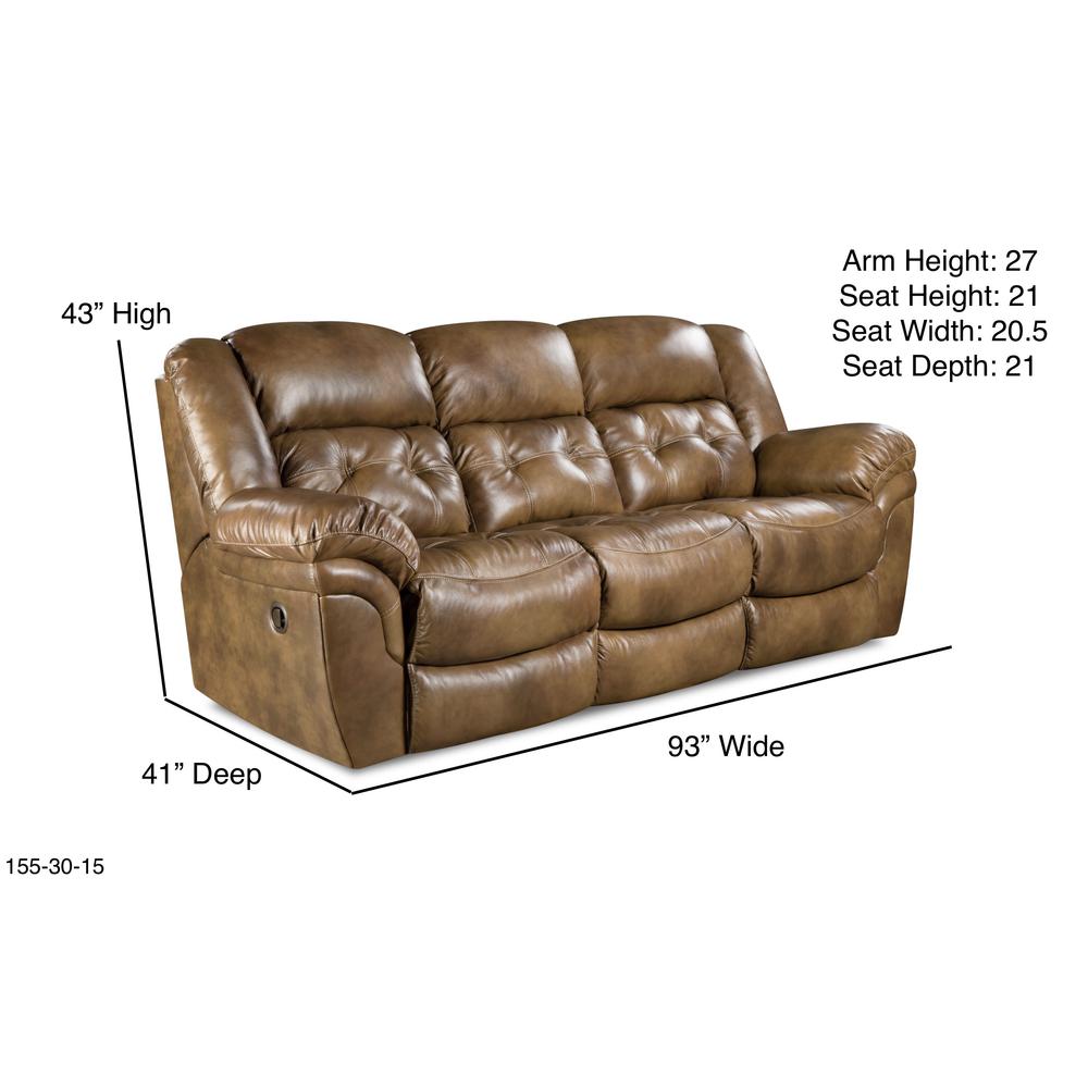 Denver Double Reclining Sofa. Picture 2