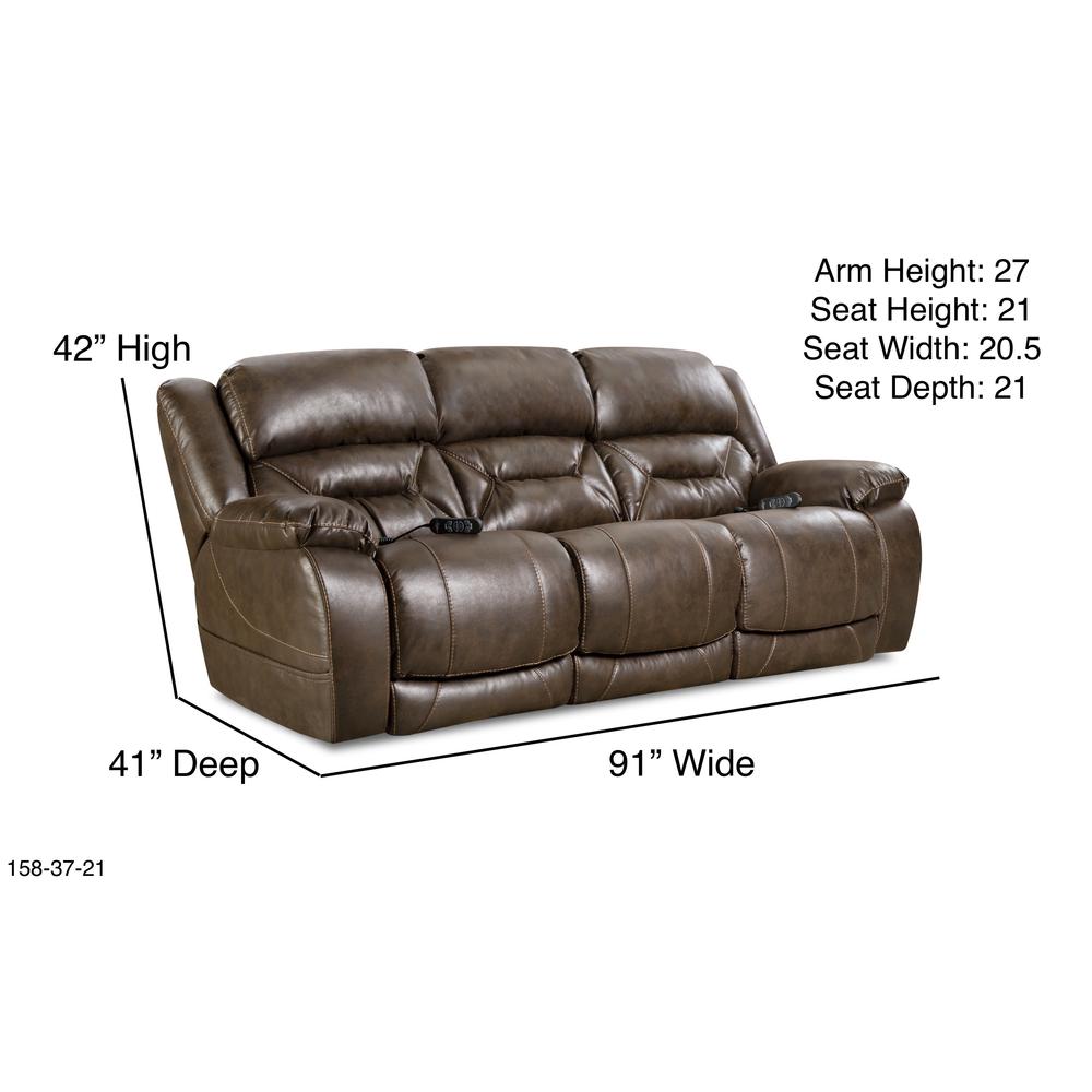 Greer Double Reclining Power Sofa. Picture 2