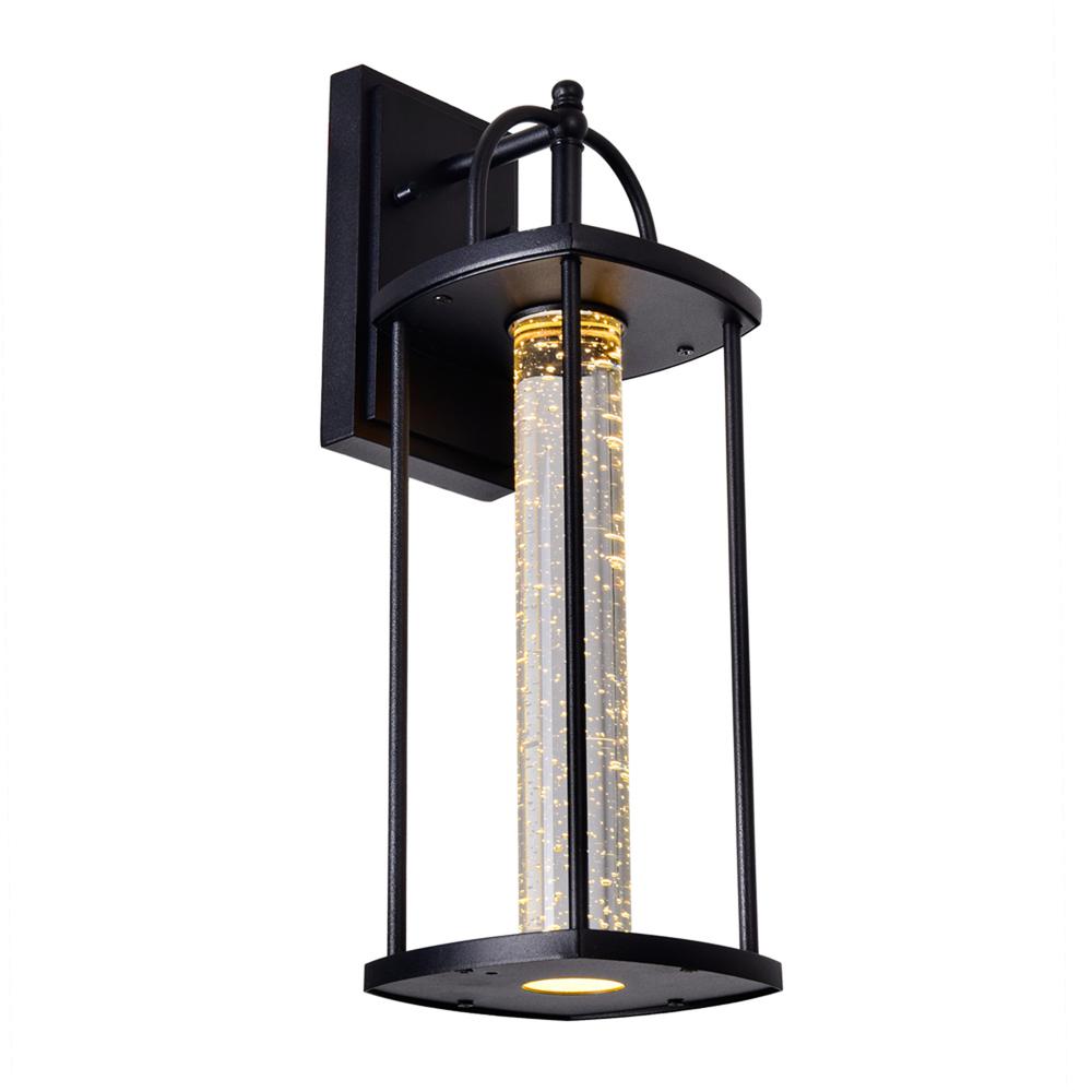 Greenwood LED Outdoor Black Wall Lantern. Picture 2