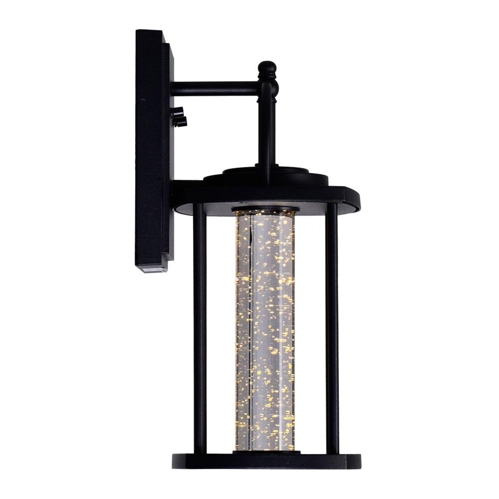 Greenwood LED Outdoor Black Wall Lantern. Picture 1