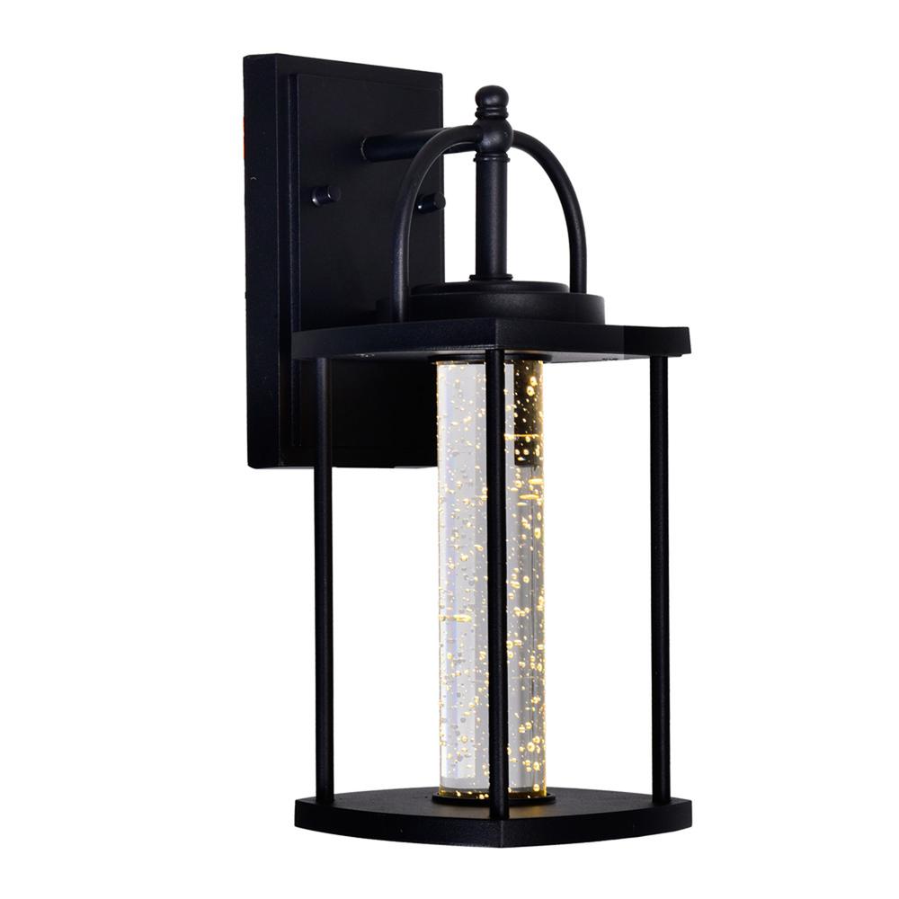 Greenwood LED Outdoor Black Wall Lantern. Picture 5