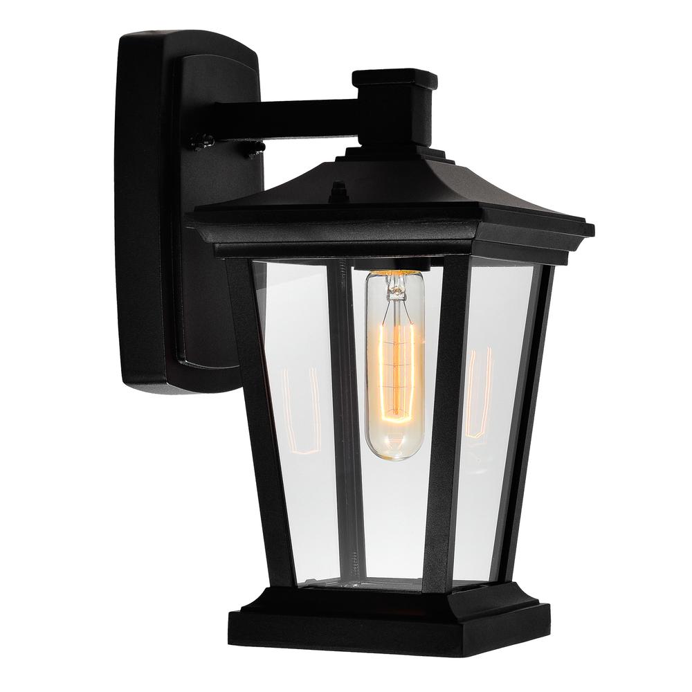 Leawood 1 Light Black Outdoor Wall Light. Picture 7