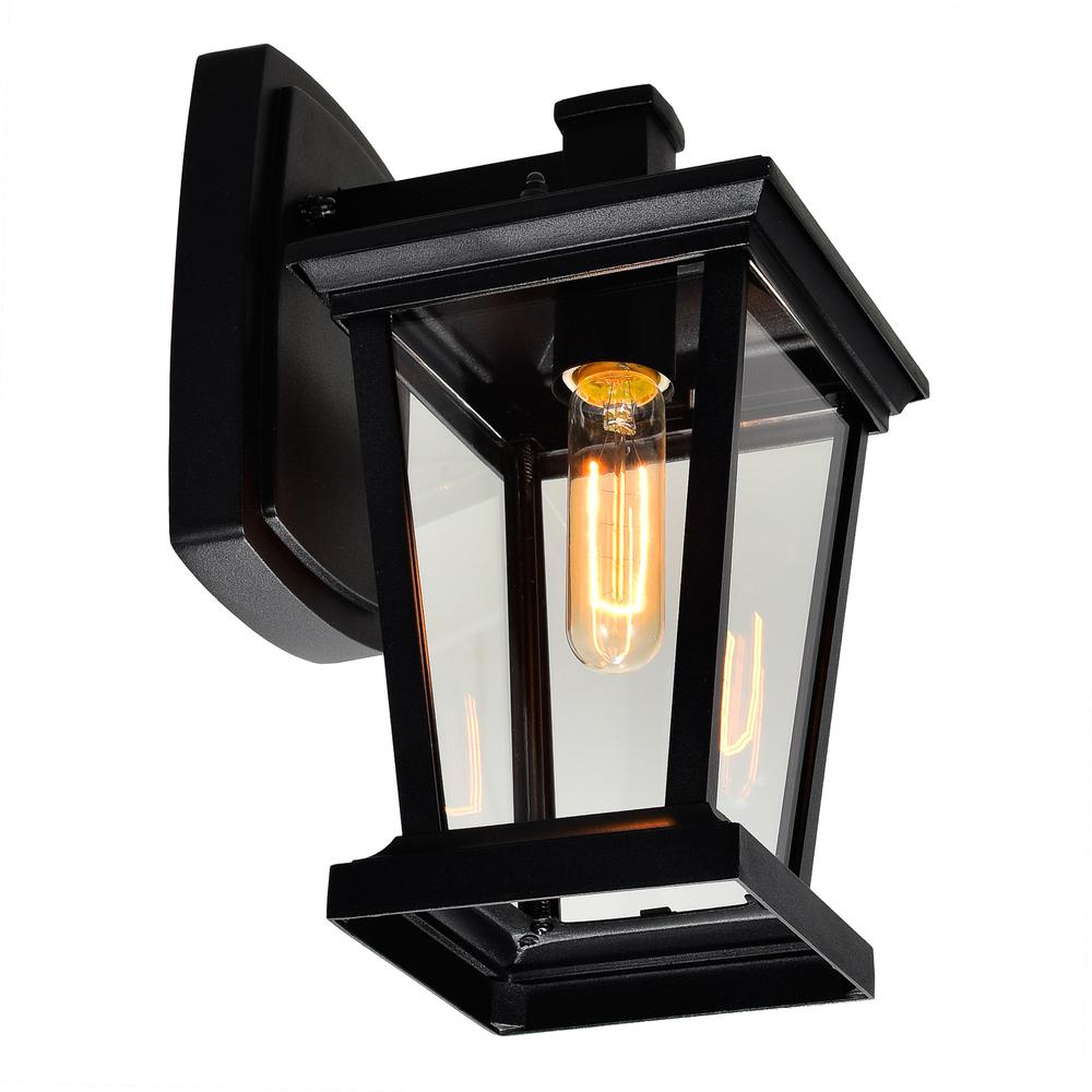 Leawood 1 Light Black Outdoor Wall Light. Picture 3