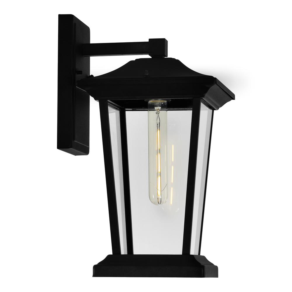 Leawood 1 Light Black Outdoor Wall Light. Picture 8