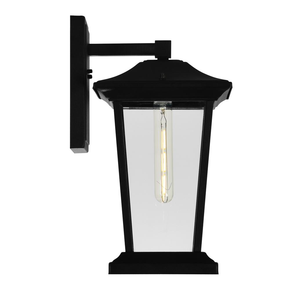 Leawood 1 Light Black Outdoor Wall Light. Picture 1