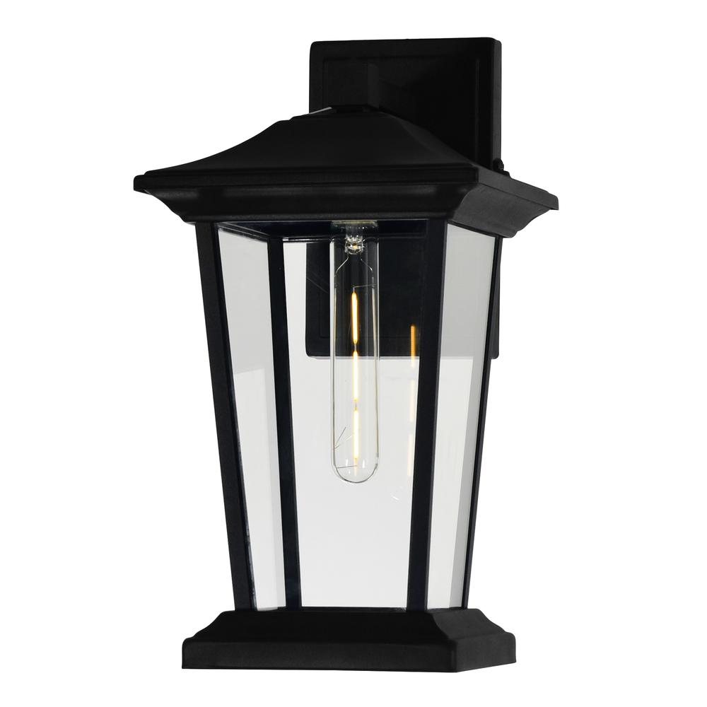 Leawood 1 Light Black Outdoor Wall Light. Picture 4