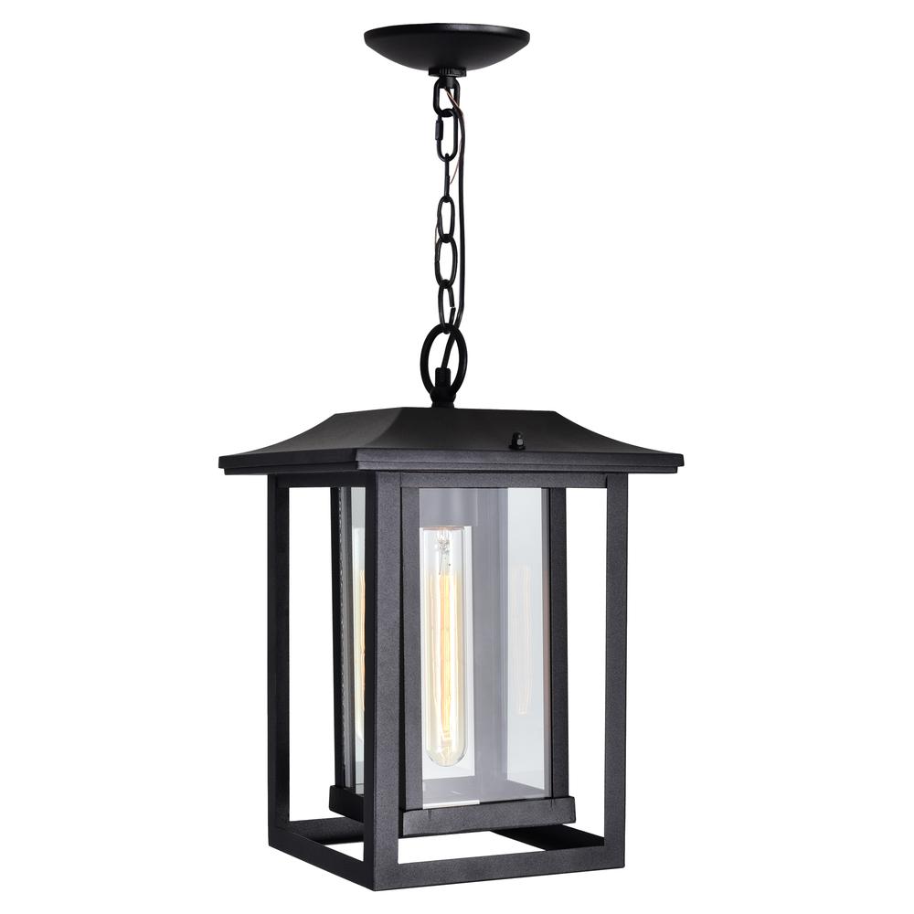 Winfield 1 Light Black Outdoor Hanging Light. Picture 6