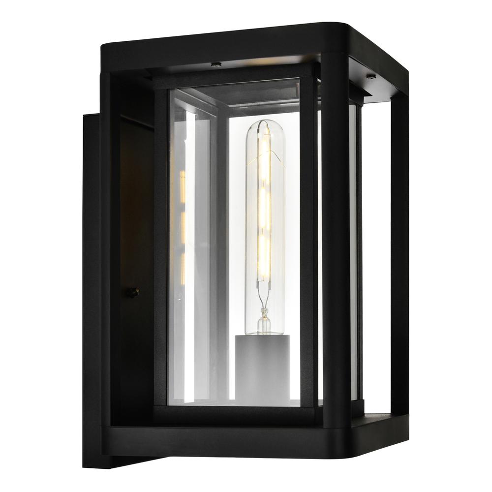 Mulvane 1 Light Black Outdoor Wall Light. Picture 1