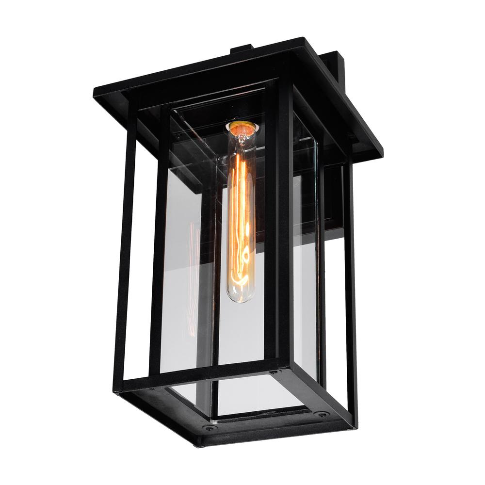 Crawford 1 Light Black Outdoor Wall Light. Picture 2