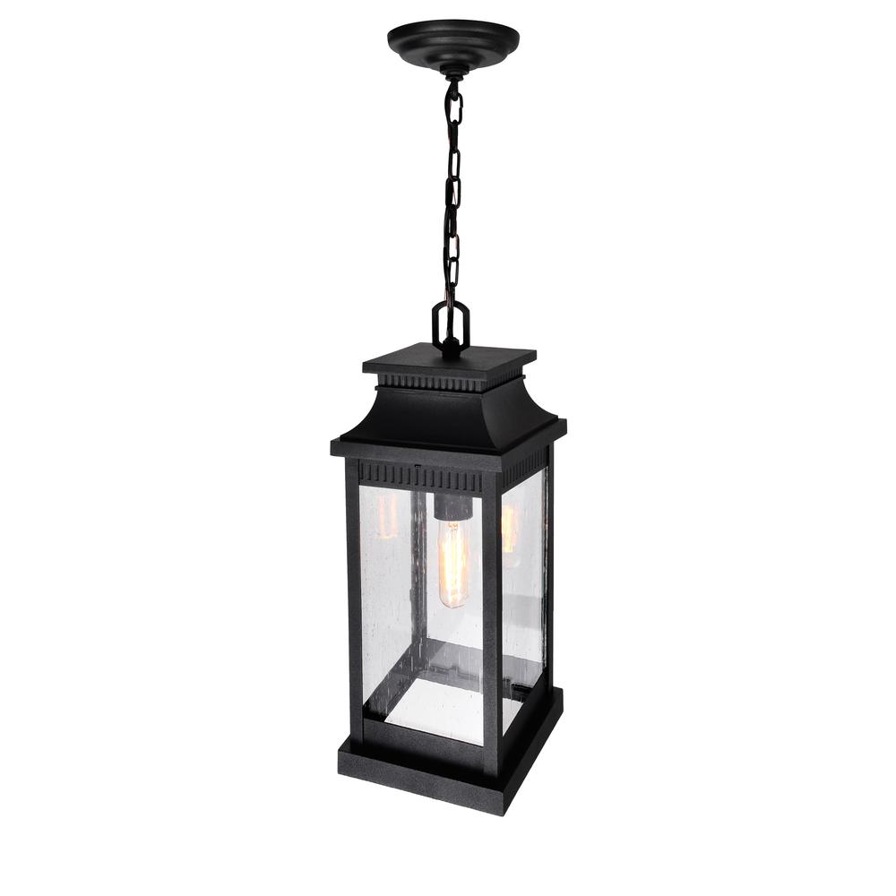 Milford 1 Light Outdoor Black Pendant. Picture 2