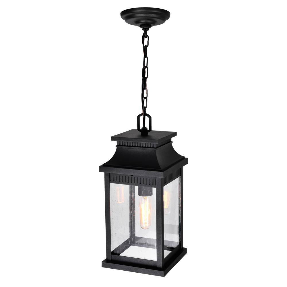 Milford 1 Light Outdoor Black Pendant. Picture 2