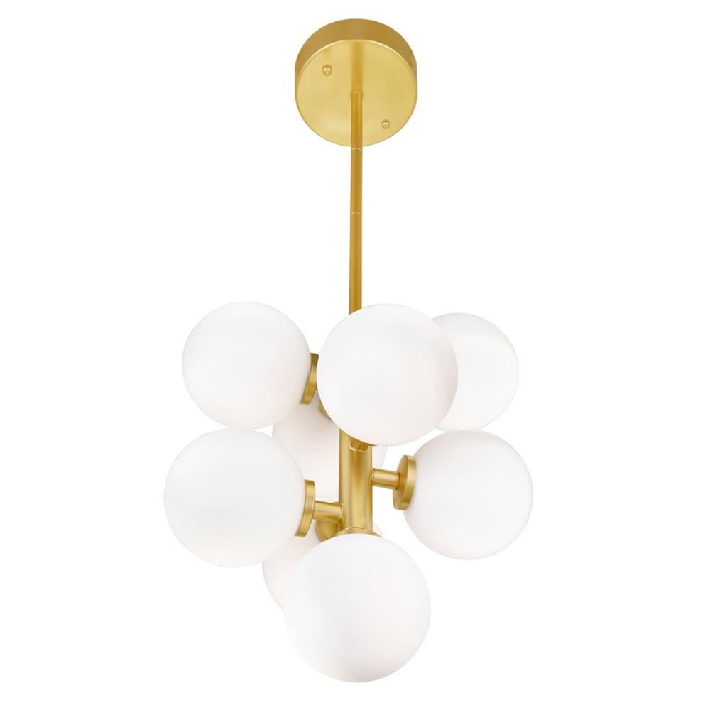 Arya 8 Light Pendant With Satin Gold Finish. Picture 2