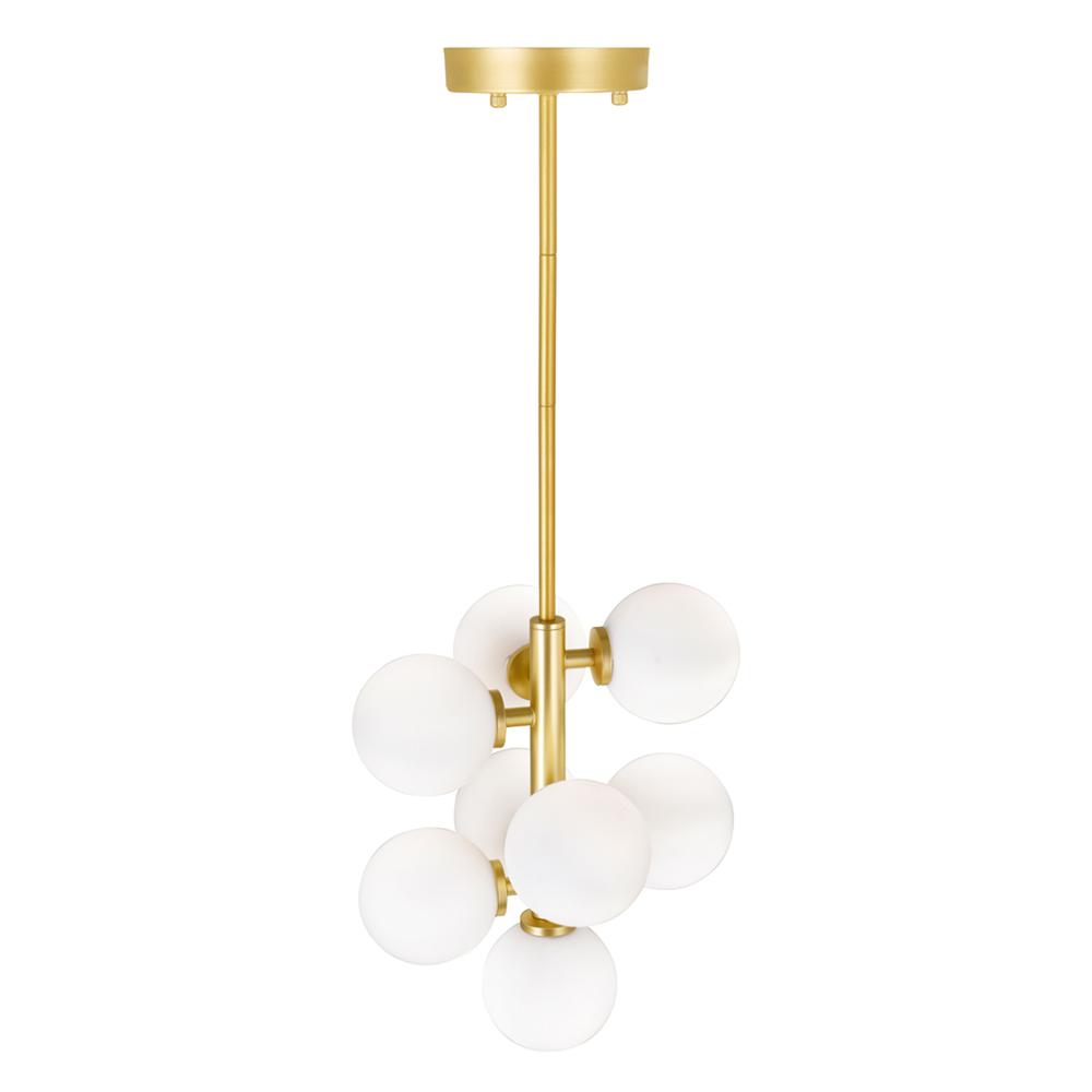 Arya 8 Light Pendant With Satin Gold Finish. Picture 4