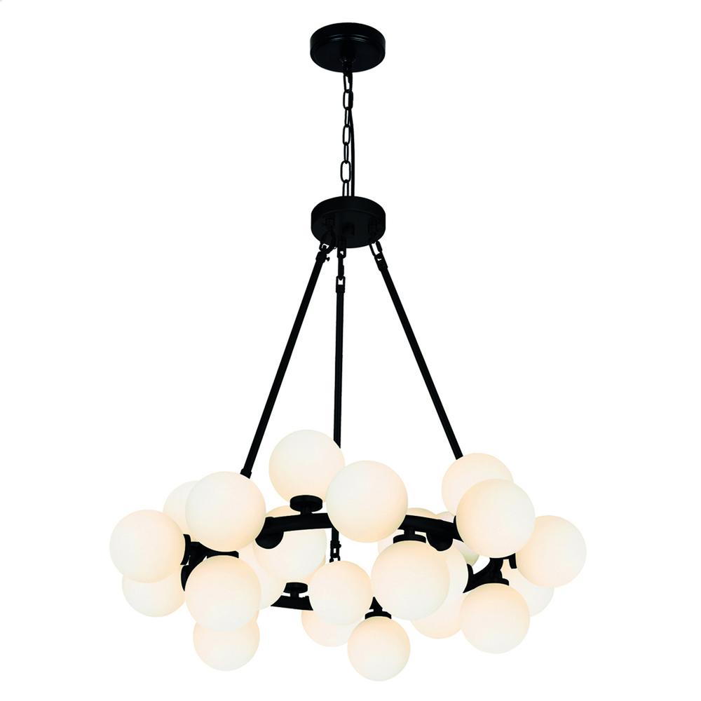 Arya 25 Light Chandelier With Black Finish. Picture 1