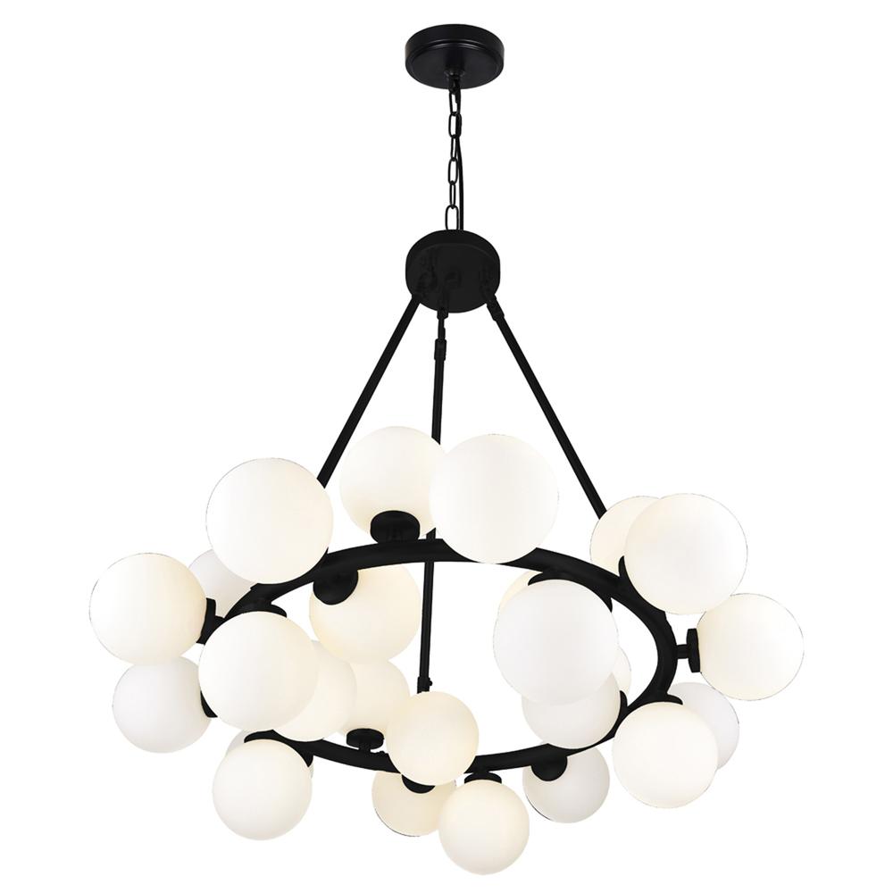 Arya 25 Light Chandelier With Black Finish. Picture 4
