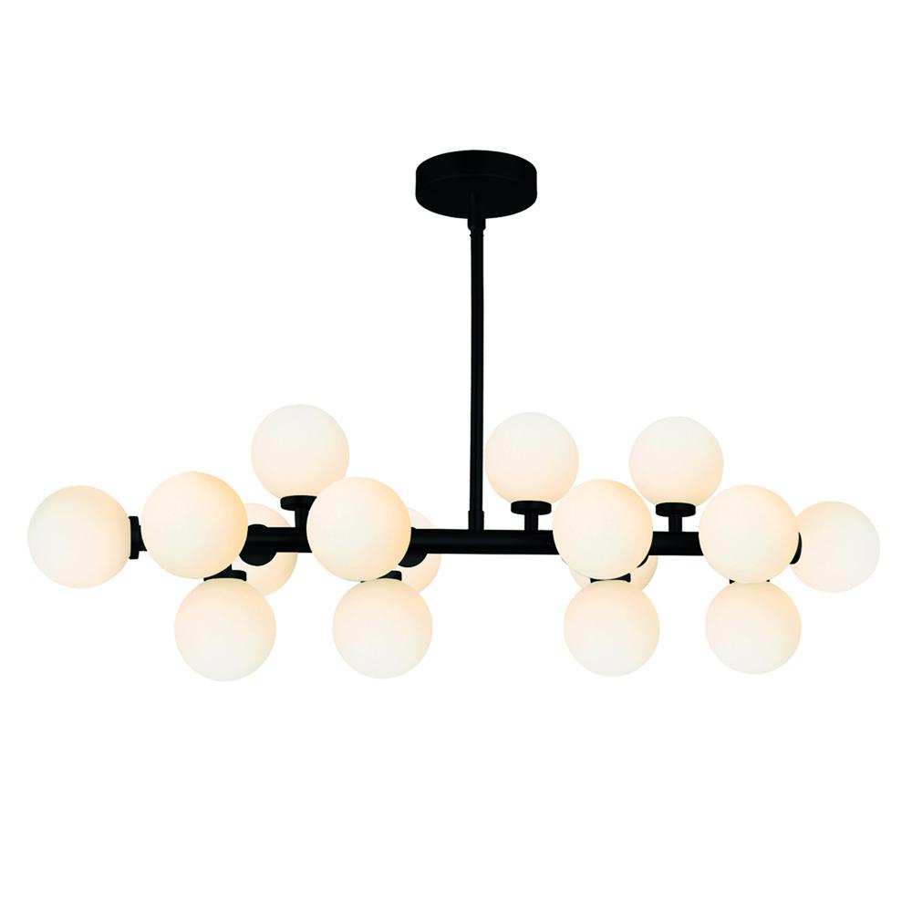 Arya 16 Light Chandelier With Black Finish. Picture 1