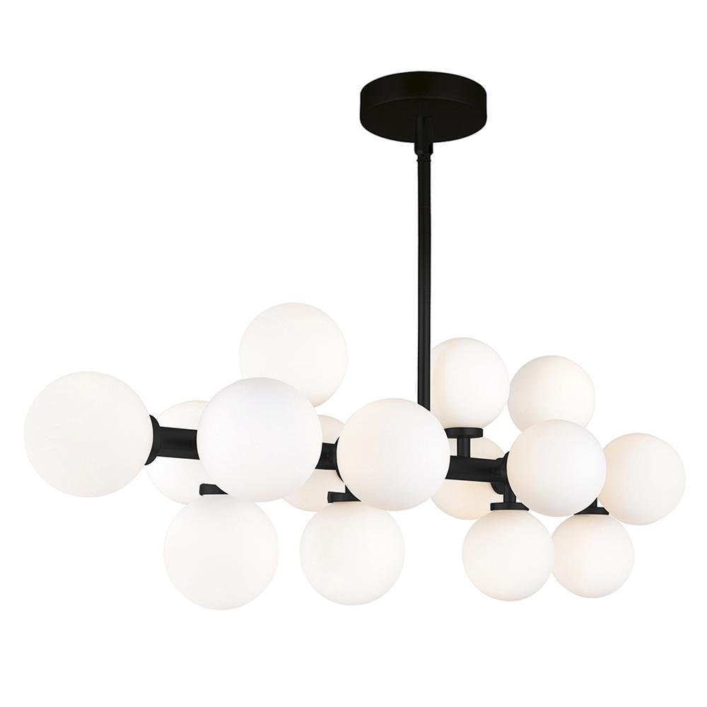 Arya 16 Light Chandelier With Black Finish. Picture 3