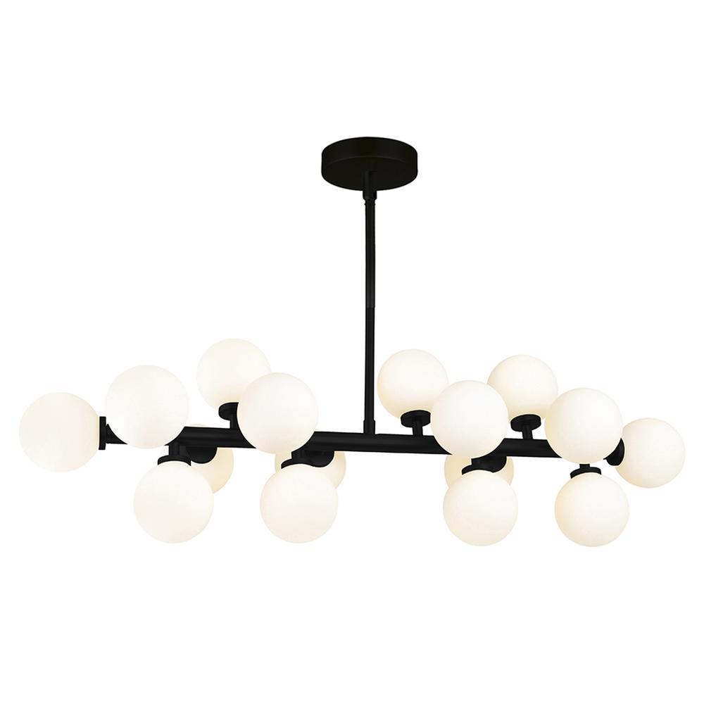 Arya 16 Light Chandelier With Black Finish. Picture 4