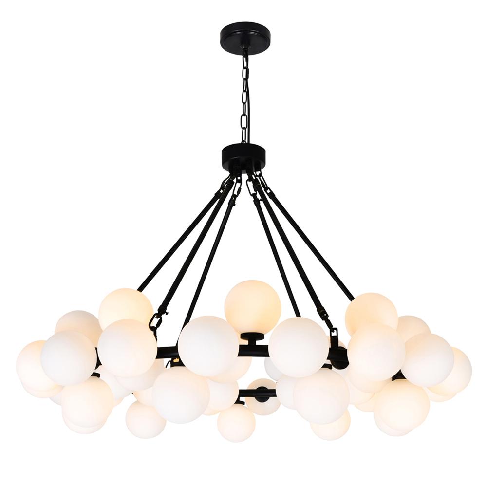 Arya 45 Light Chandelier With Black Finish. Picture 1