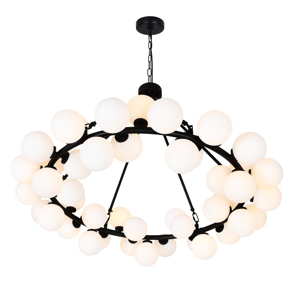 Arya 45 Light Chandelier With Black Finish. Picture 2