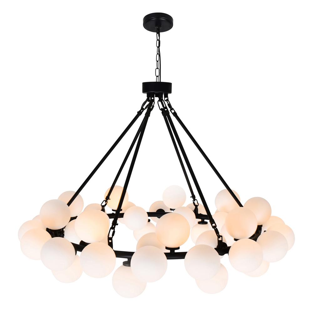 Arya 45 Light Chandelier With Black Finish. Picture 3