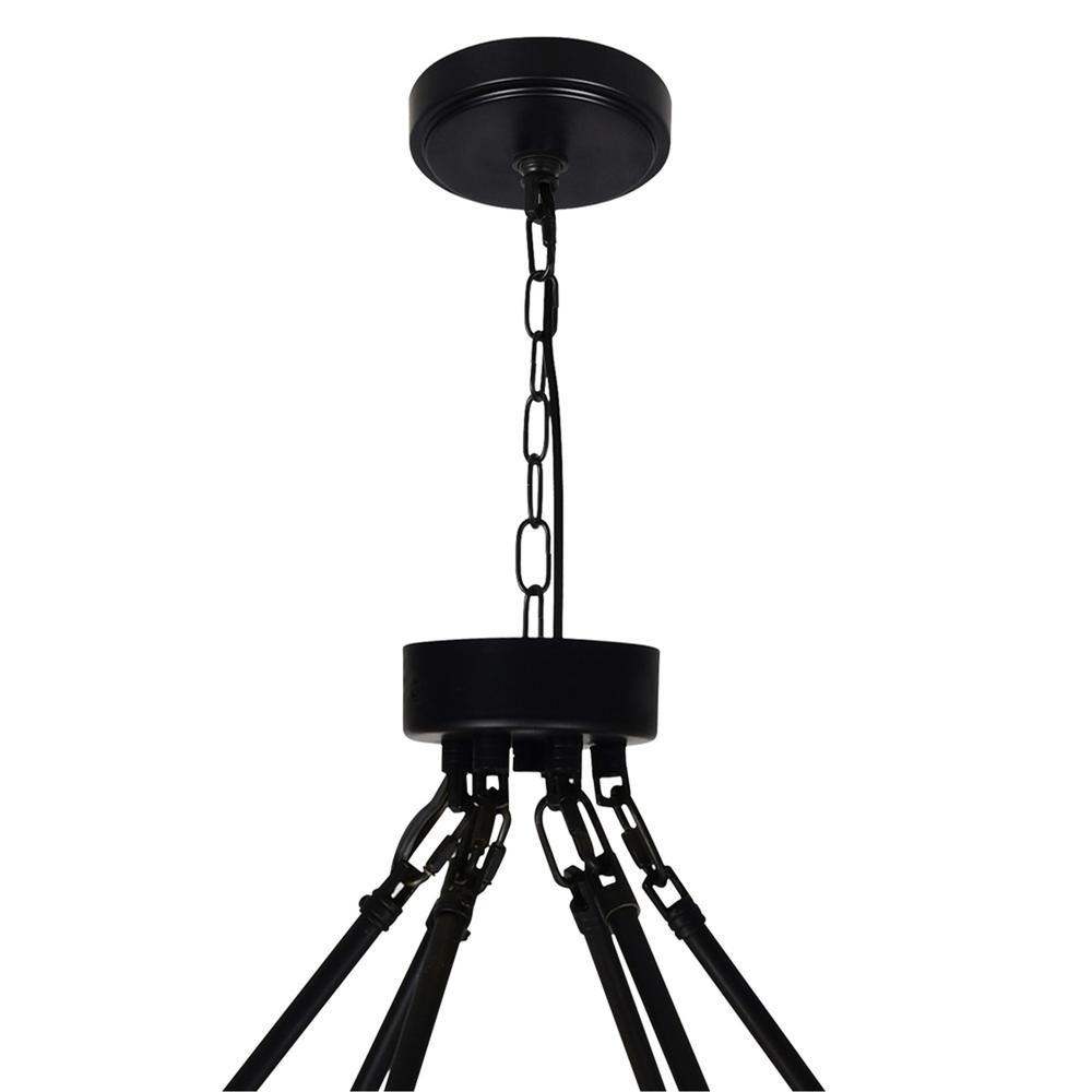 Arya 45 Light Chandelier With Black Finish. Picture 5