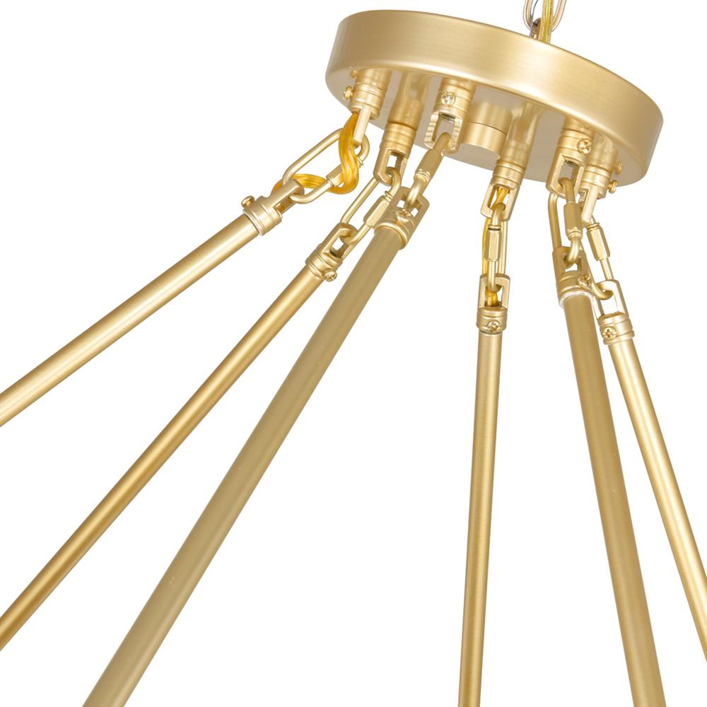 Arya 45 Light Chandelier With Satin Gold Finish. Picture 4