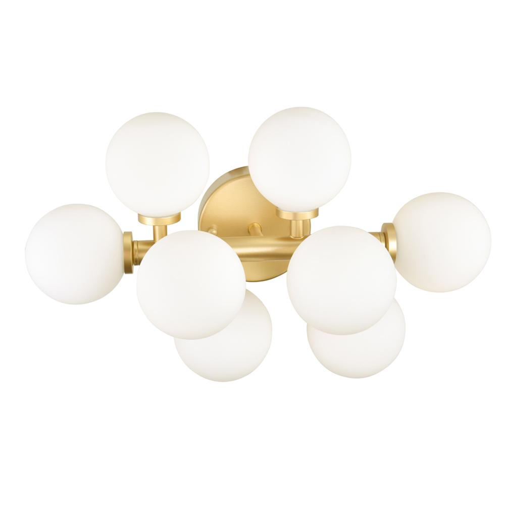 Arya 8 Light Wall Sconce With Satin Gold Finish. Picture 2
