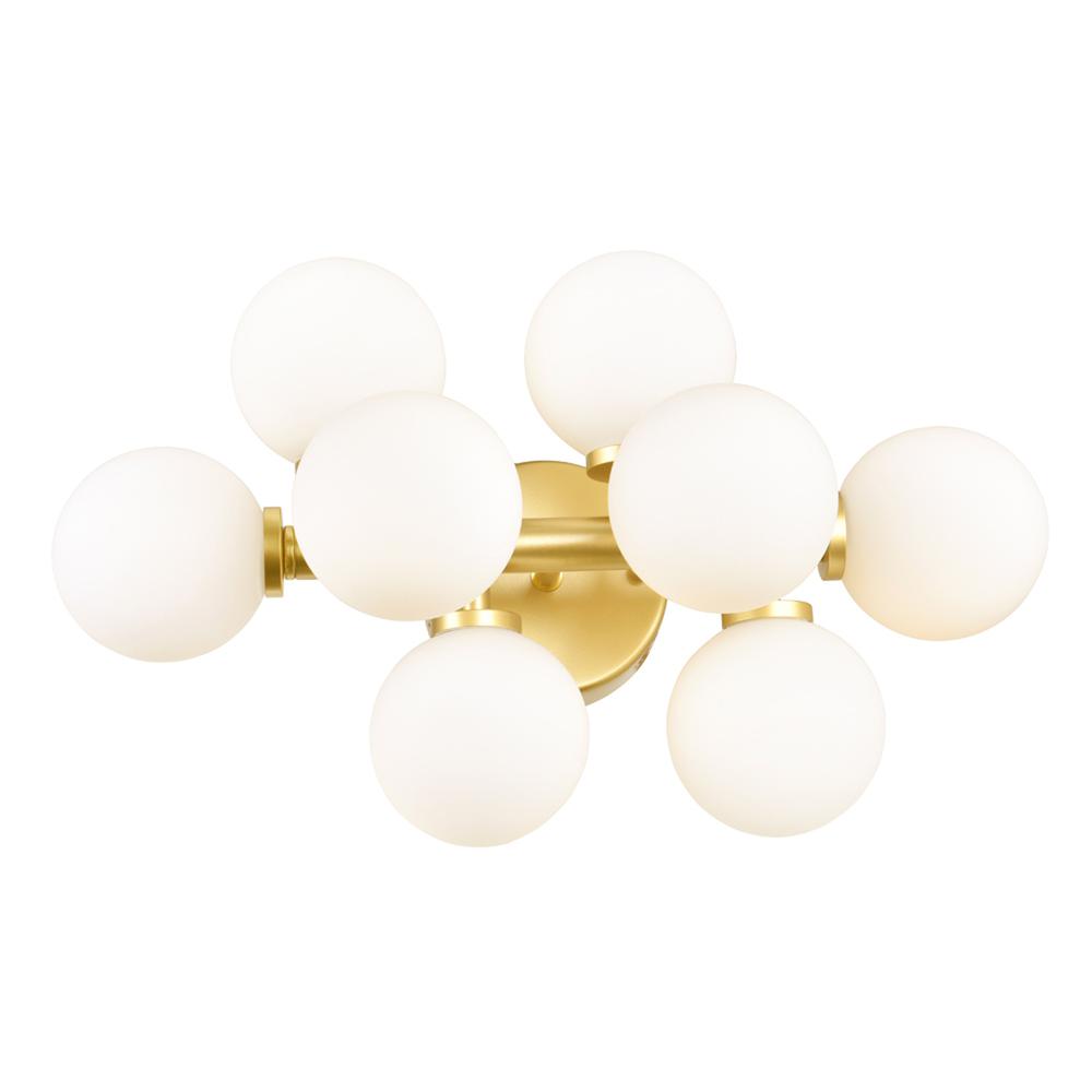 Arya 8 Light Wall Sconce With Satin Gold Finish. Picture 7