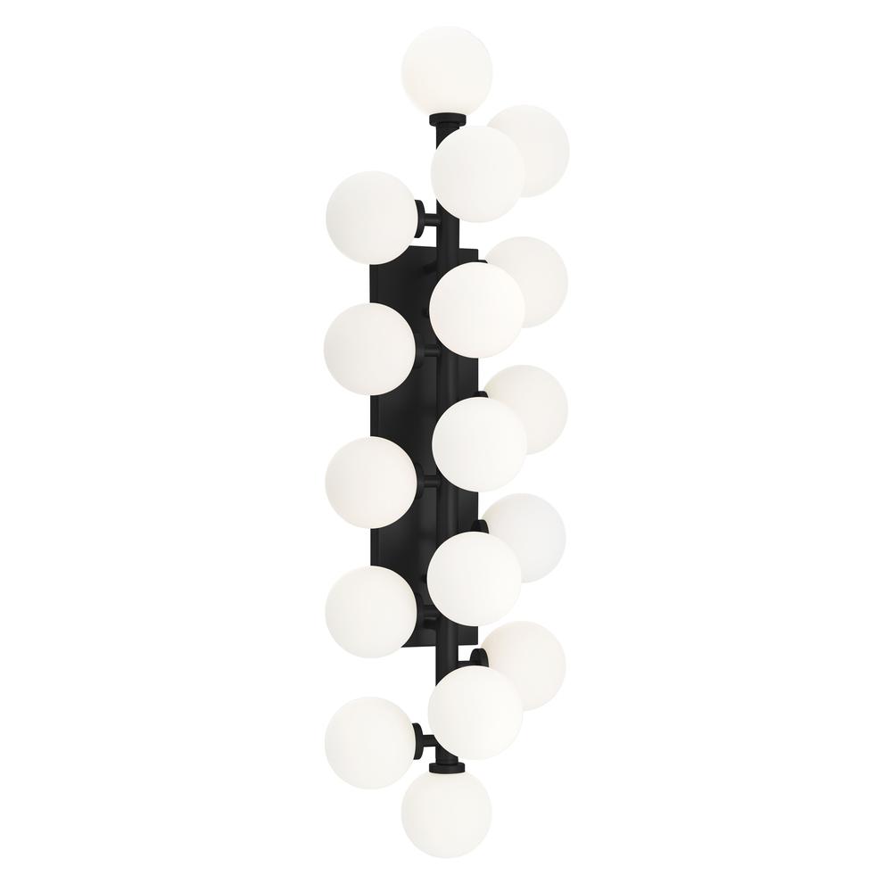Arya 17 Light Wall Sconce With Black Finish. Picture 4