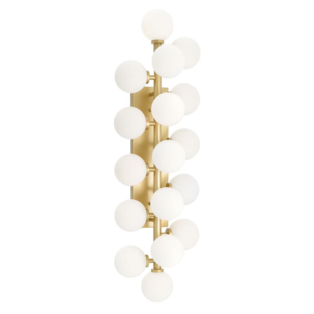Arya 17 Light Wall Sconce With Satin Gold Finish. Picture 5