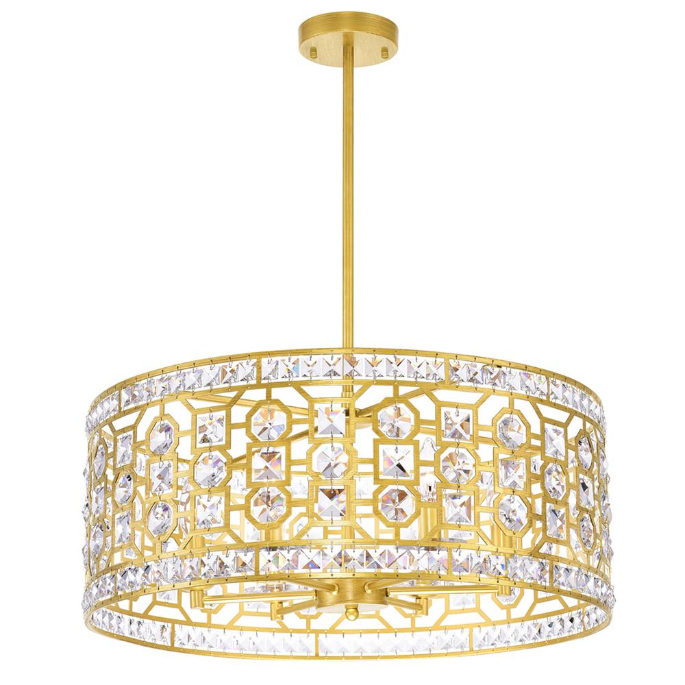Belinda 6 Light Chandelier With Champagne Finish. Picture 1