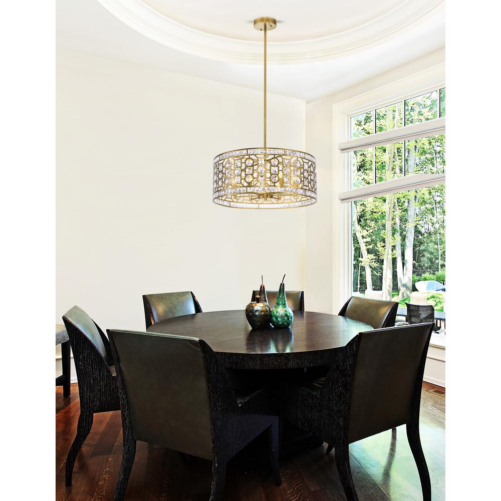 Belinda 6 Light Chandelier With Champagne Finish. Picture 6
