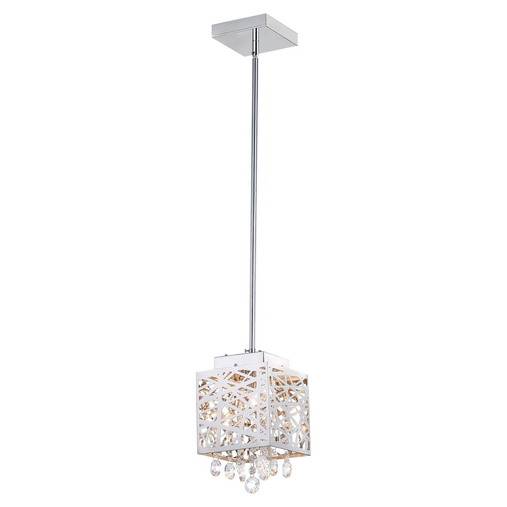 Eternity 1 Light Pendant With Chrome Finish. Picture 1