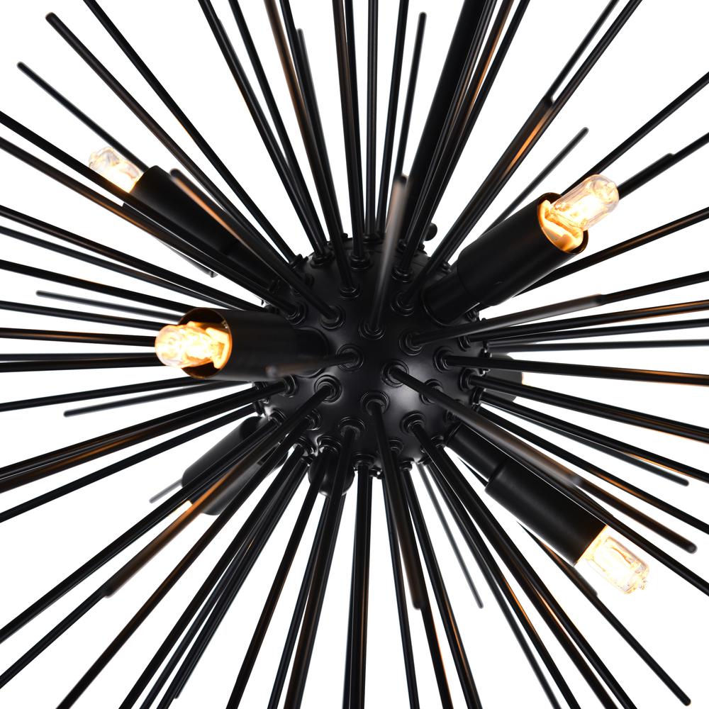 Savannah 6 Light Chandelier With Black Finish. Picture 3