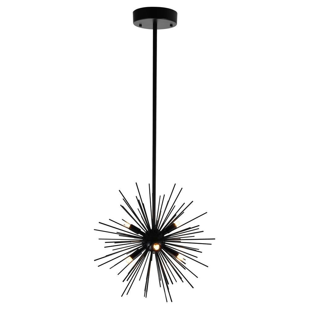 Savannah 6 Light Chandelier With Black Finish. Picture 4